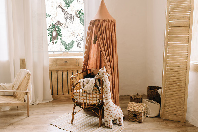 Store enrouleur avec motifs de girafes, d’éléphants et de feuilles