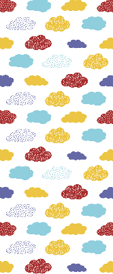 Store enrouleur nuages colorés