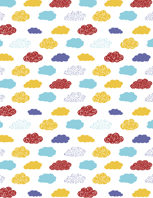 Store enrouleur nuages colorés