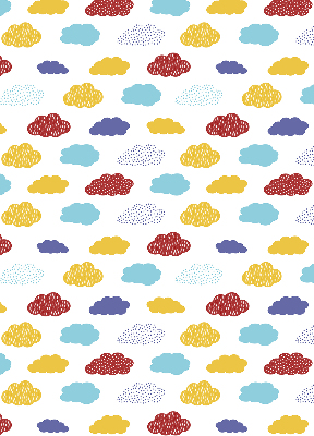 Store enrouleur nuages colorés