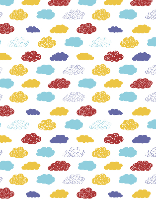 Store enrouleur nuages colorés