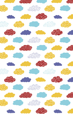 Store enrouleur nuages colorés