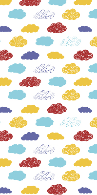 Store enrouleur nuages colorés