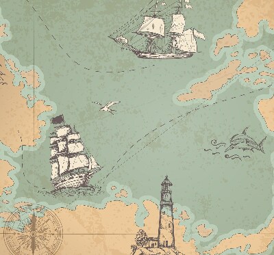 Store intérieur de la carte des océans