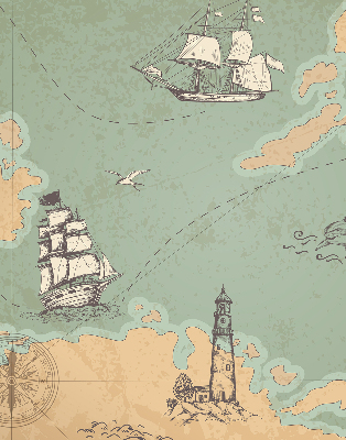 Store intérieur de la carte des océans