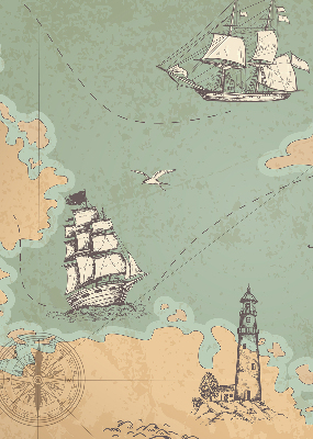 Store intérieur de la carte des océans