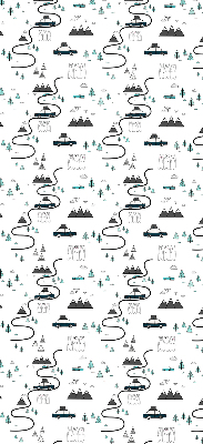 Store enrouleur motifs de sentiers forestiers et de montagnes