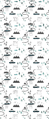 Store enrouleur motifs de sentiers forestiers et de montagnes