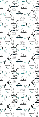 Store enrouleur motifs de sentiers forestiers et de montagnes