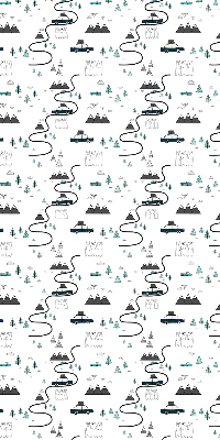 Store enrouleur motifs de sentiers forestiers et de montagnes