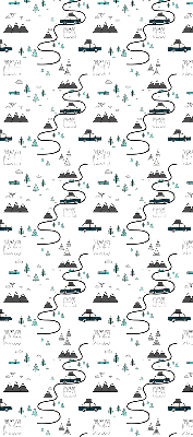 Store enrouleur motifs de sentiers forestiers et de montagnes