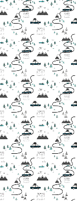 Store enrouleur motifs de sentiers forestiers et de montagnes