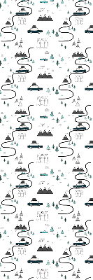 Store enrouleur motifs de sentiers forestiers et de montagnes