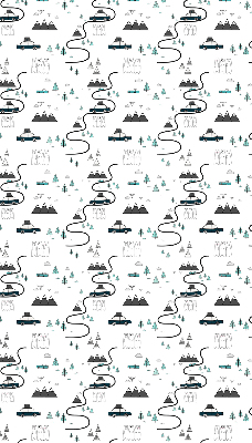Store enrouleur motifs de sentiers forestiers et de montagnes