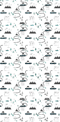 Store enrouleur motifs de sentiers forestiers et de montagnes