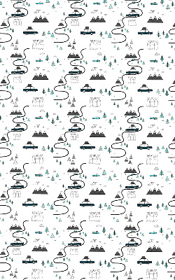 Store enrouleur motifs de sentiers forestiers et de montagnes