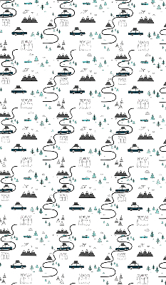 Store enrouleur motifs de sentiers forestiers et de montagnes