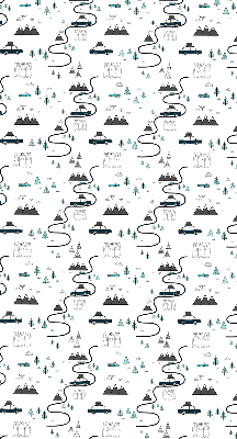 Store enrouleur motifs de sentiers forestiers et de montagnes