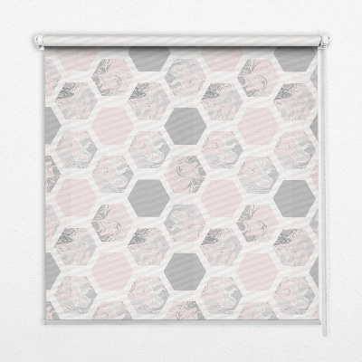 Store intérieur en forme d'hexagones