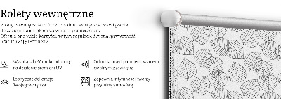 Store intérieur fenêtre avec feuilles dessinées