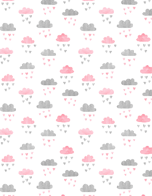 Store intérieur nuages roses et gris