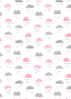 Store intérieur nuages roses et gris
