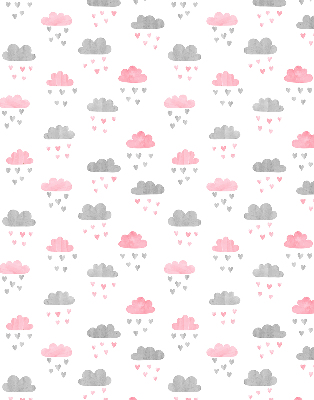 Store intérieur nuages roses et gris