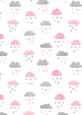 Store intérieur nuages roses et gris