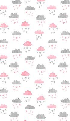 Store intérieur nuages roses et gris