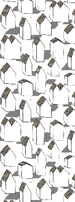 Maisons blanches pour store intérieur de fenêtre