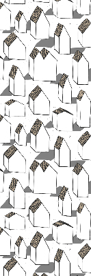 Maisons blanches pour store intérieur de fenêtre