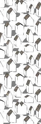 Maisons blanches pour store intérieur de fenêtre