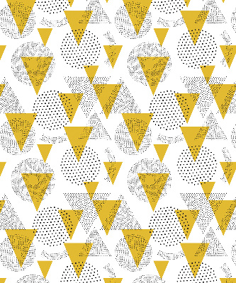 Store enrouleur avec motifs de triangles et de cercles composés de points