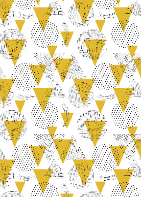 Store enrouleur avec motifs de triangles et de cercles composés de points