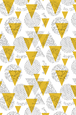 Store enrouleur avec motifs de triangles et de cercles composés de points