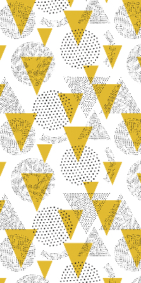 Store enrouleur avec motifs de triangles et de cercles composés de points