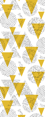 Store enrouleur avec motifs de triangles et de cercles composés de points