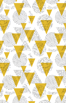 Store enrouleur avec motifs de triangles et de cercles composés de points