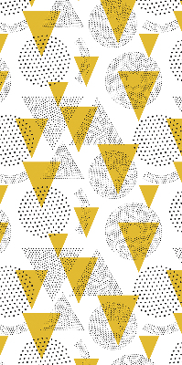 Store enrouleur avec motifs de triangles et de cercles composés de points