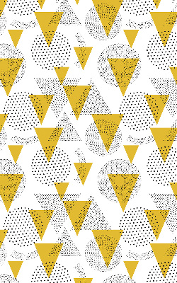 Store enrouleur avec motifs de triangles et de cercles composés de points