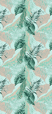 Store intérieur fenêtre avec feuilles tropicales