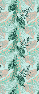 Store intérieur fenêtre avec feuilles tropicales