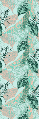 Store intérieur fenêtre avec feuilles tropicales