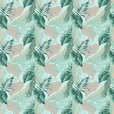 Store intérieur fenêtre avec feuilles tropicales