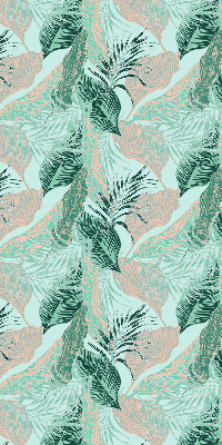 Store intérieur fenêtre avec feuilles tropicales