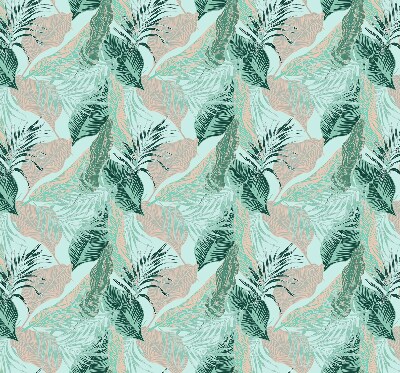 Store intérieur fenêtre avec feuilles tropicales