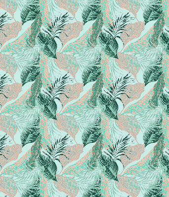 Store intérieur fenêtre avec feuilles tropicales