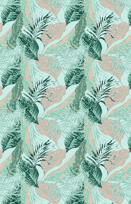 Store intérieur fenêtre avec feuilles tropicales