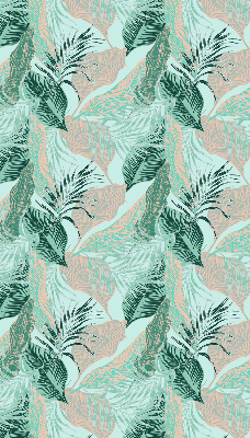 Store intérieur fenêtre avec feuilles tropicales
