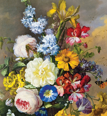 Store enrouleur de couleur bouquet de fleurs